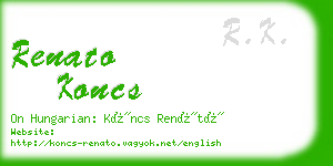 renato koncs business card